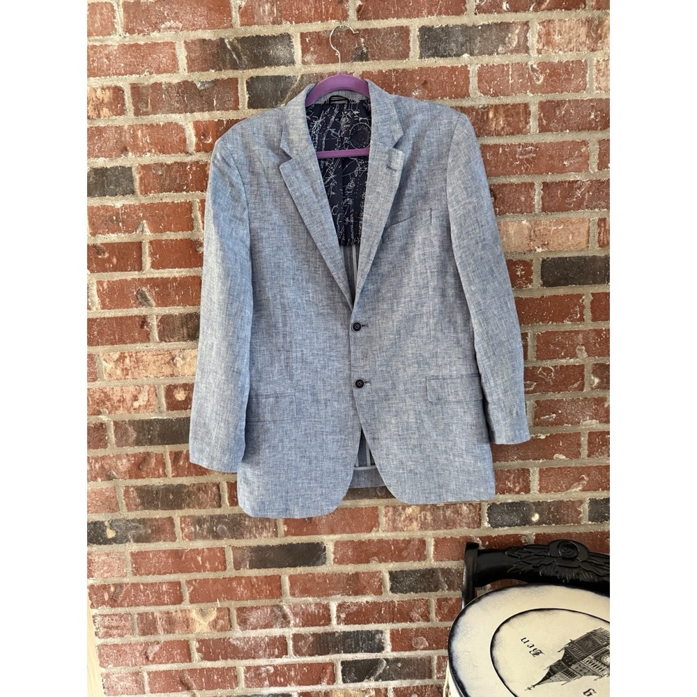 NAUTICA Brielle Stretch Chambray Blazer Men's Size 40R Blue